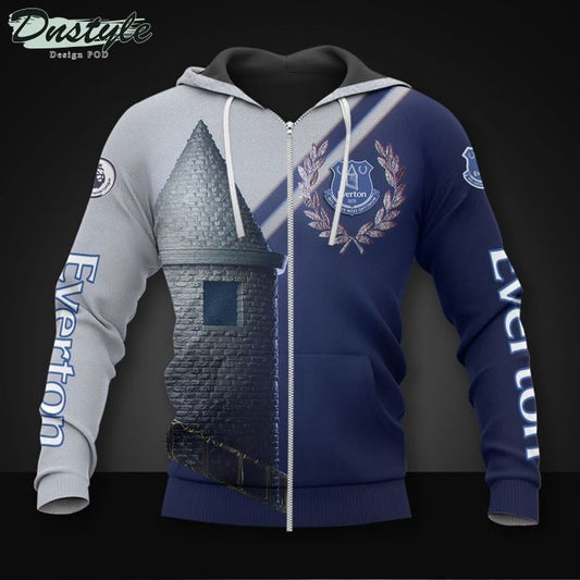 Everton FC Weiß königlich Reißverschluss-Hoodie