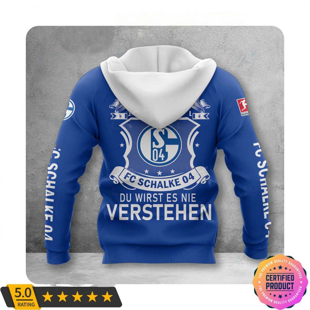 FC Schalke 04 Die Königsblauen Blau Reißverschluss-Hoodie