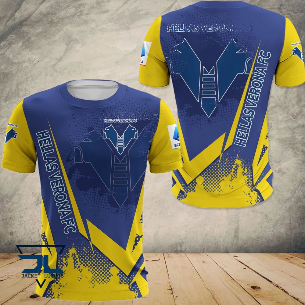 Hellas Verona FC Blau Gelb T-Shirt V1