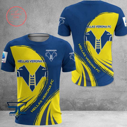 Hellas Verona FC Blau Gelb T-Shirt V2