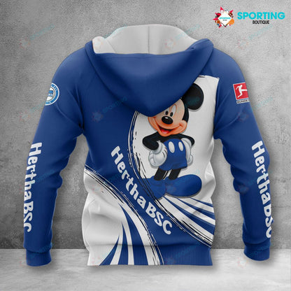 Hertha BSC Individueller Name Mickey Reißverschluss-Hoodie