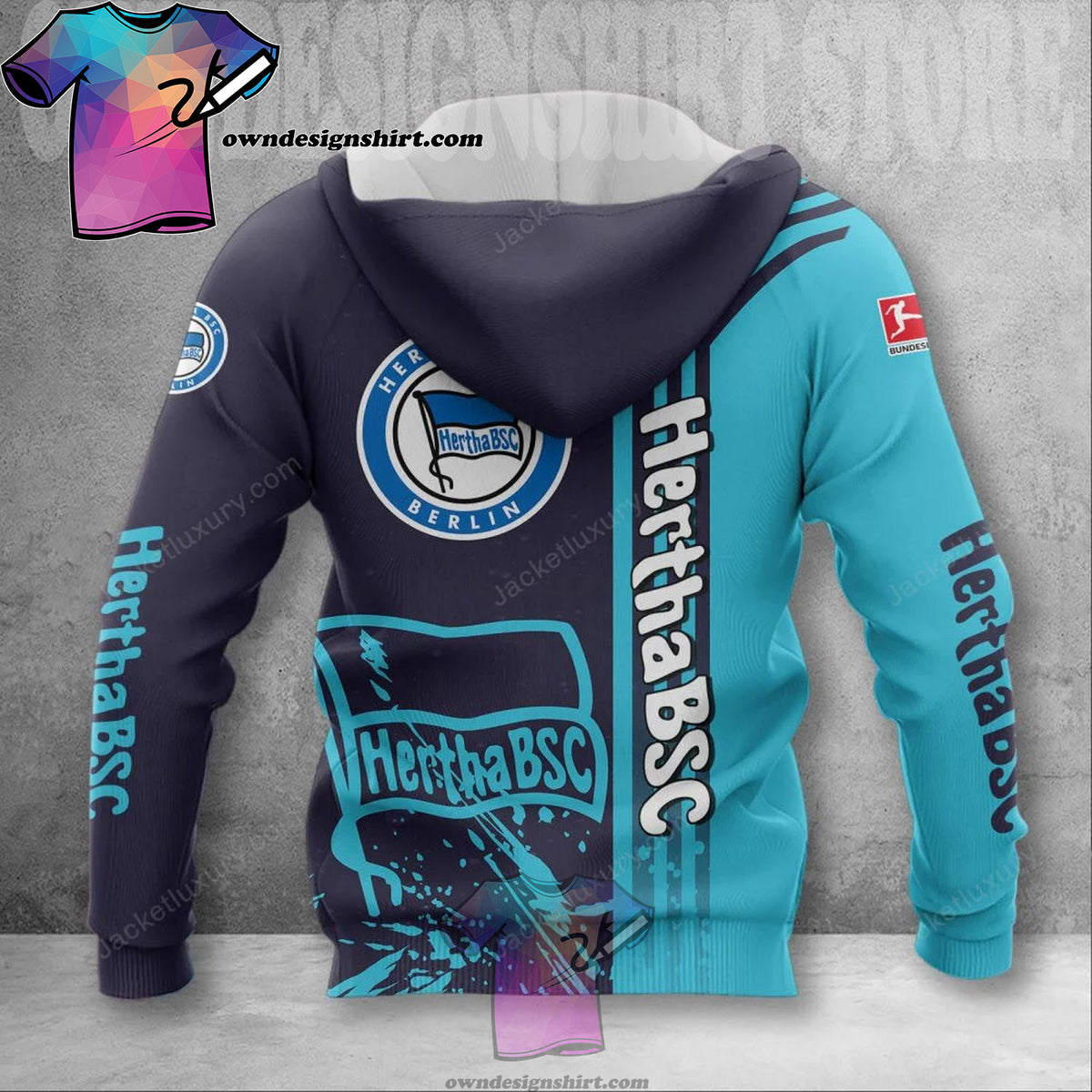 Hertha BSC UEFA Fußball Reißverschluss-Hoodie