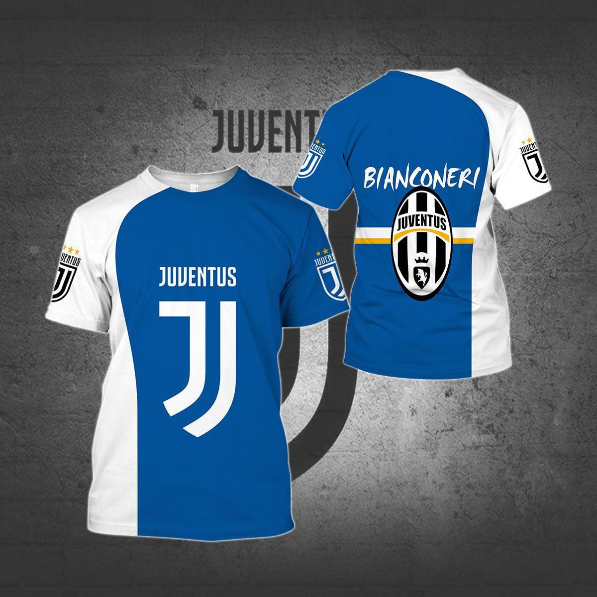 Juventus FC Bianconeri Blau Weiß T-Shirt