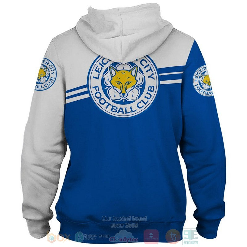 Leicester City FC Weiß Blau Reißverschluss-Hoodie