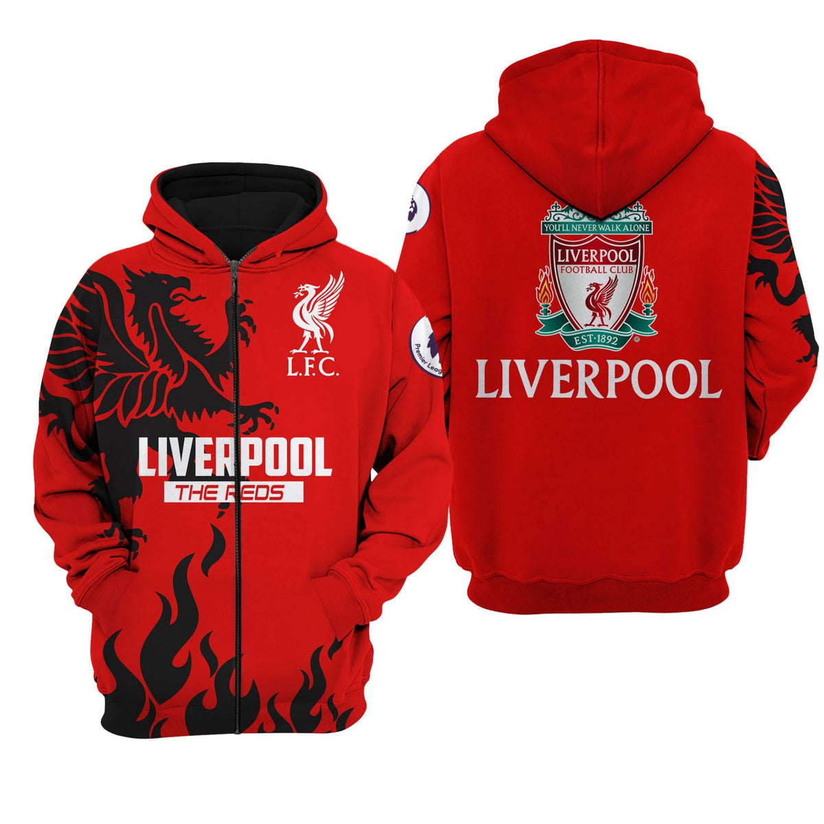 Liverpool FC Die Rots Reißverschluss-Hoodie