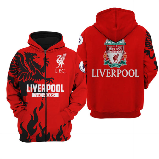 Liverpool FC Die Rots Reißverschluss-Hoodie