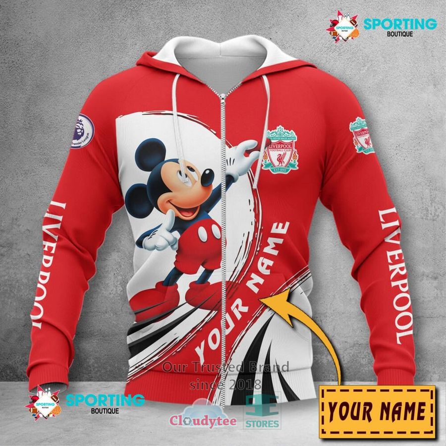 Liverpool FC Individueller Name Mickey Reißverschluss-Hoodie
