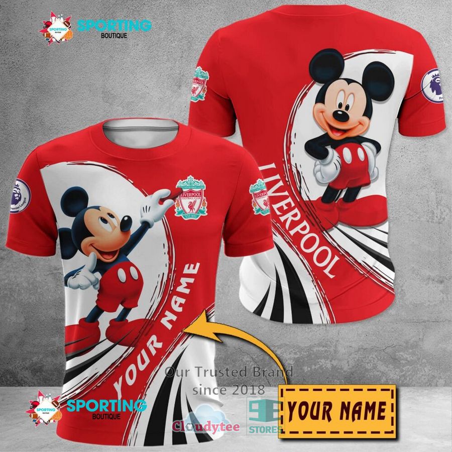 Liverpool FC Individueller Name Mickey T-Shirt