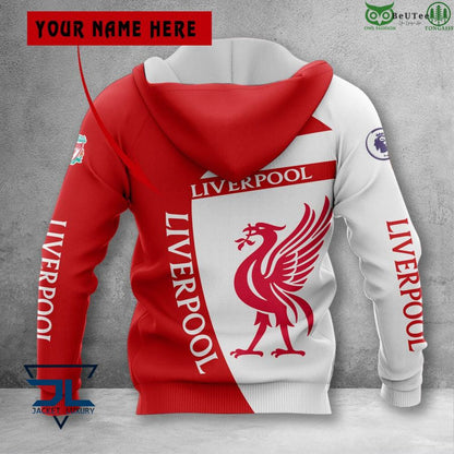 Liverpool FC Individueller Name Premier League 2022 Reißverschluss-Hoodie