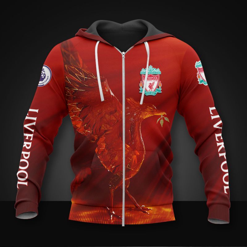 Liverpool FC Mächtig Rot Reißverschluss-Hoodie