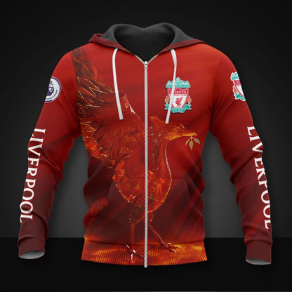 Liverpool FC Mächtig Rot Reißverschluss-Hoodie