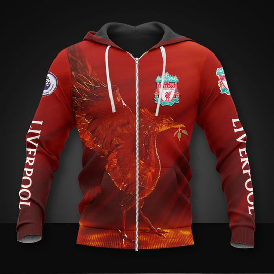 Liverpool FC Mächtig Rot Reißverschluss-Hoodie