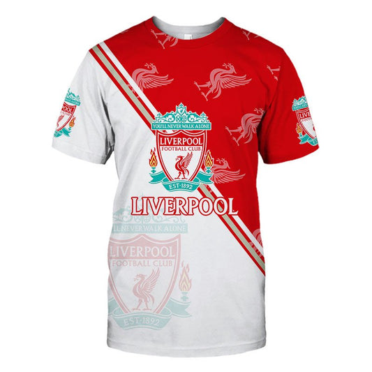 Liverpool FC Rot Weiß T-Shirt V4