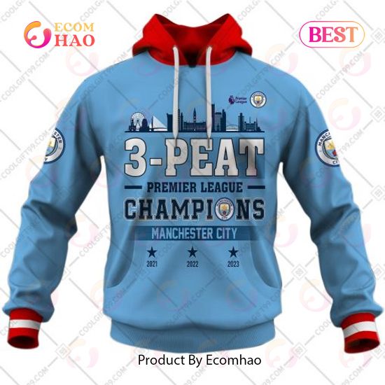 Manchester City 3-Peat Champions Jersey Kapuzenpullover