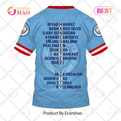 Manchester City 3-Peat Champions Jersey T-Shirt