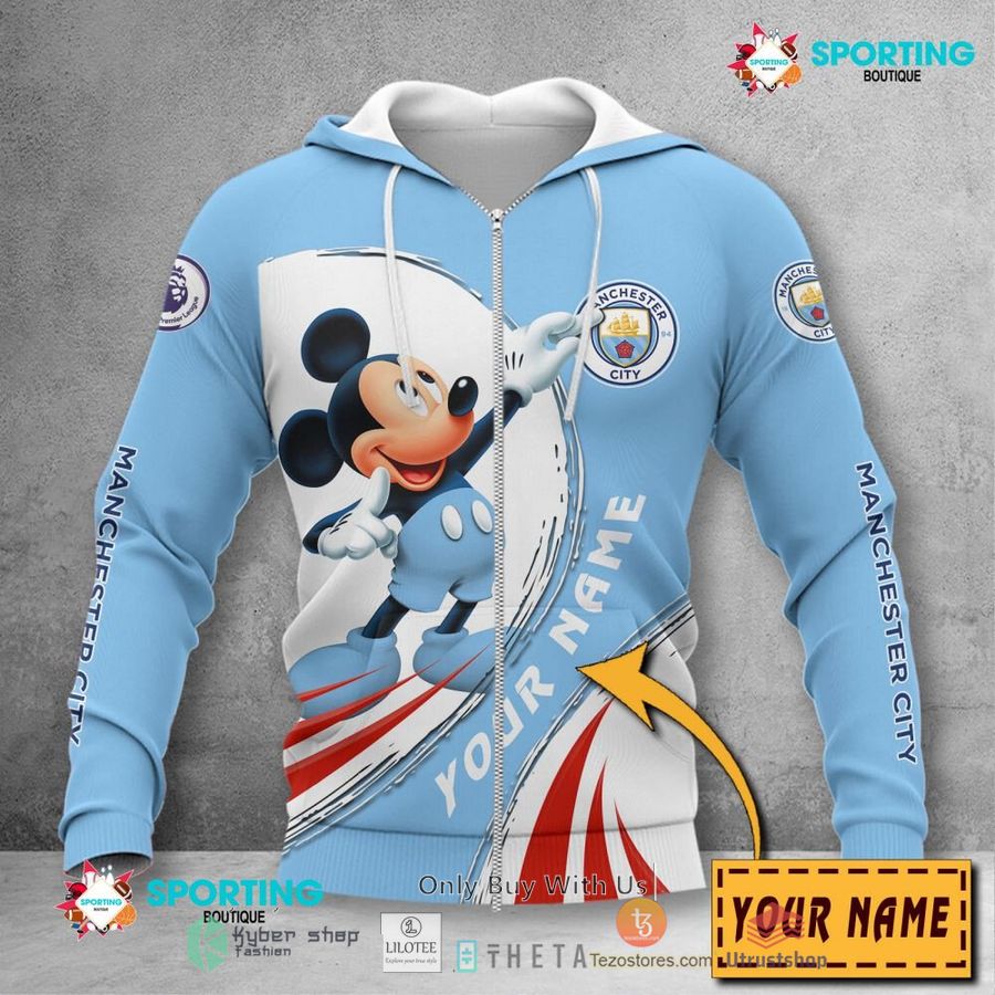 Manchester City Individueller Name Mickey Reißverschluss-Hoodie