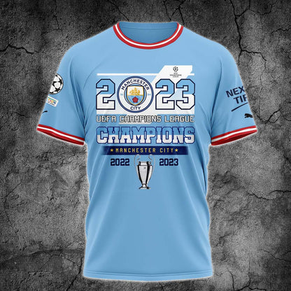 Manchester City Individueller Name Nummer UEFA Champions 2022-2023 T-Shirt