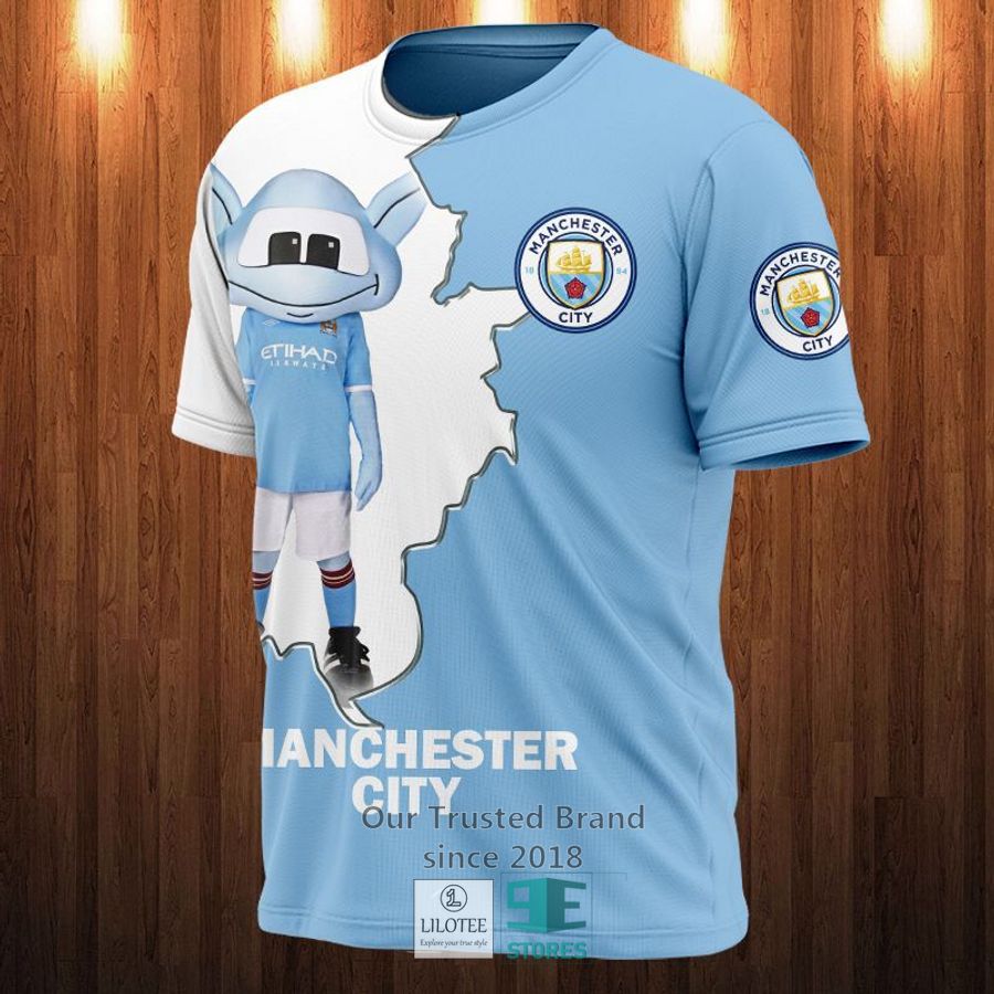 Manchester City Weiß Blau Moonchester T-Shirt