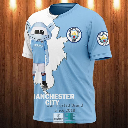 Manchester City Weiß Blau Moonchester T-Shirt