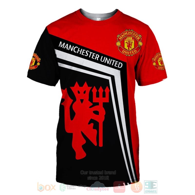 Manchester United Rot Schwarz T-Shirt V5