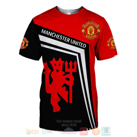 Manchester United Rot Schwarz T-Shirt V5