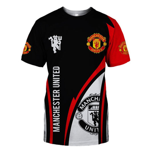 Manchester United Rot Schwarz T-Shirt V6