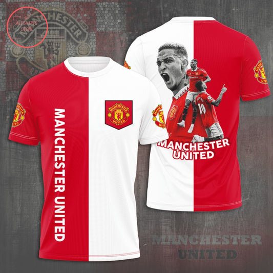 Manchester United Rot Weiß Antonius T-Shirt