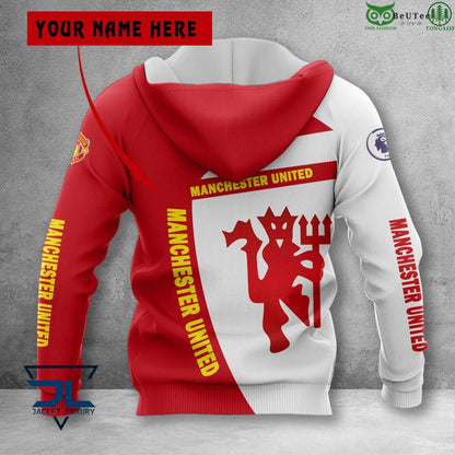 Manchester United Rot Weiß Maskottchen Reißverschluss-Hoodie V3