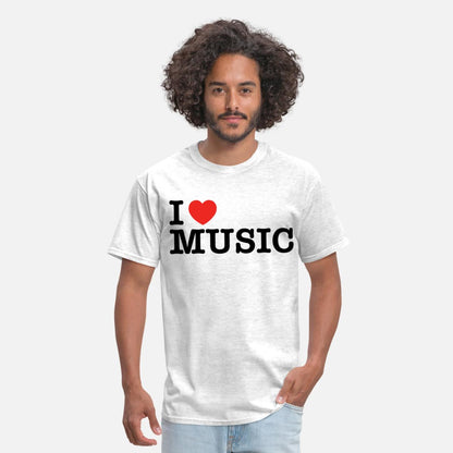 Music Lover - I Love Music White T-Shirt