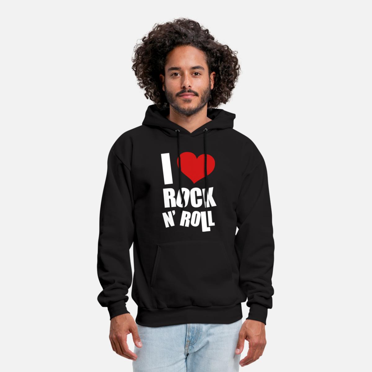 Music Lover - I Love Rock N Roll Black Kapuzenpullover