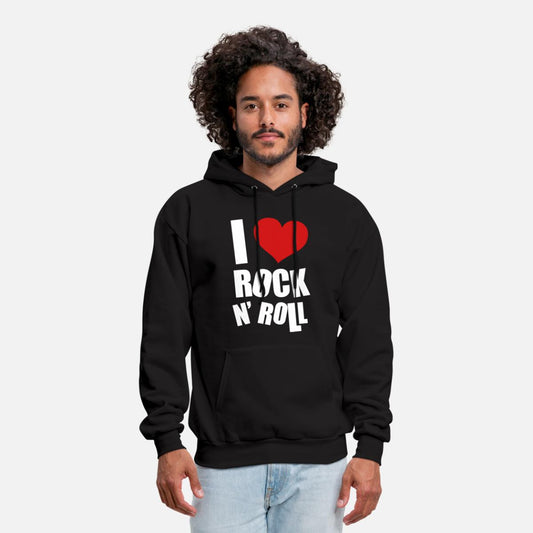 Music Lover - I Love Rock N Roll Black Kapuzenpullover