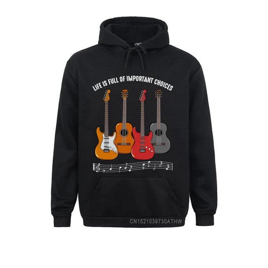 Music Lover - Life Is Full Of Important Choices Guitar Black Kapuzenpullover