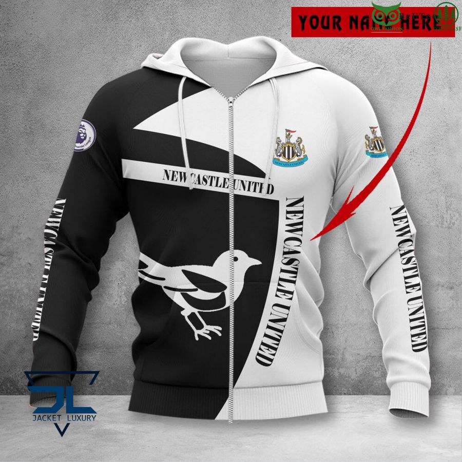 Newcastle United FC Individueller Name Die Elstern Reißverschluss-Hoodie