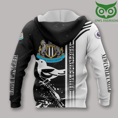 Newcastle United FC Schwarz Weiß Die Elstern Reißverschluss-Hoodie