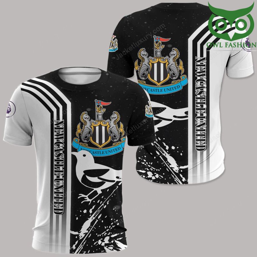 Newcastle United FC Schwarz Weiß Die Elstern T-Shirt