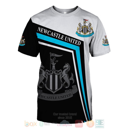 Newcastle United FC Schwarz Weiß T-Shirt V3