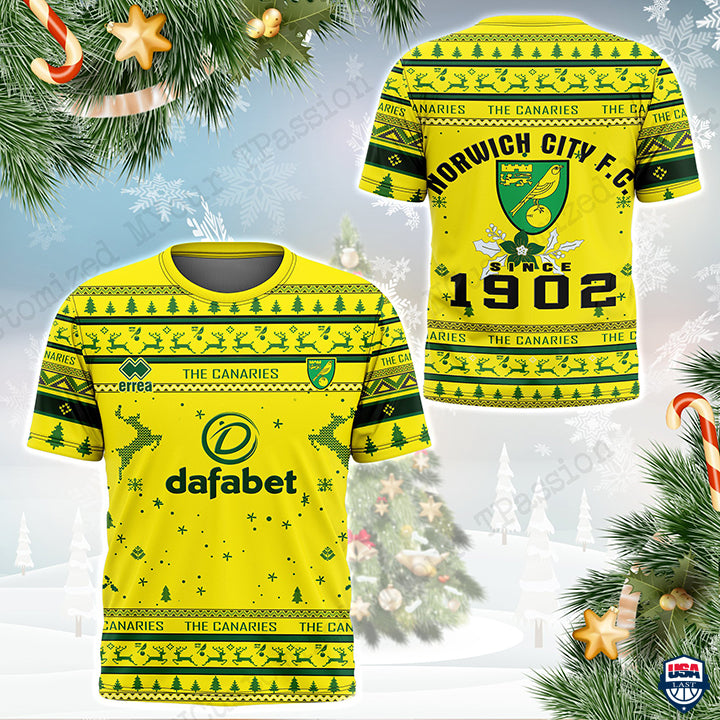 Norwich City FC Hässlich Xmas T-Shirt