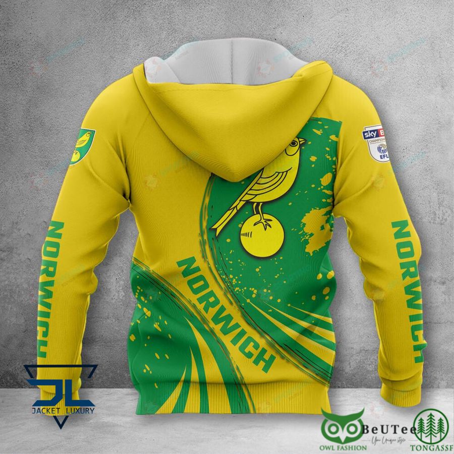 Norwich City FC Logo Auflage Reißverschluss-Hoodie