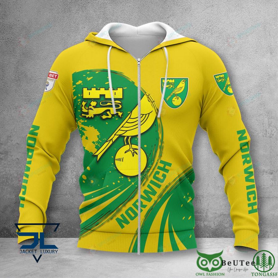 Norwich City FC Logo Auflage Reißverschluss-Hoodie
