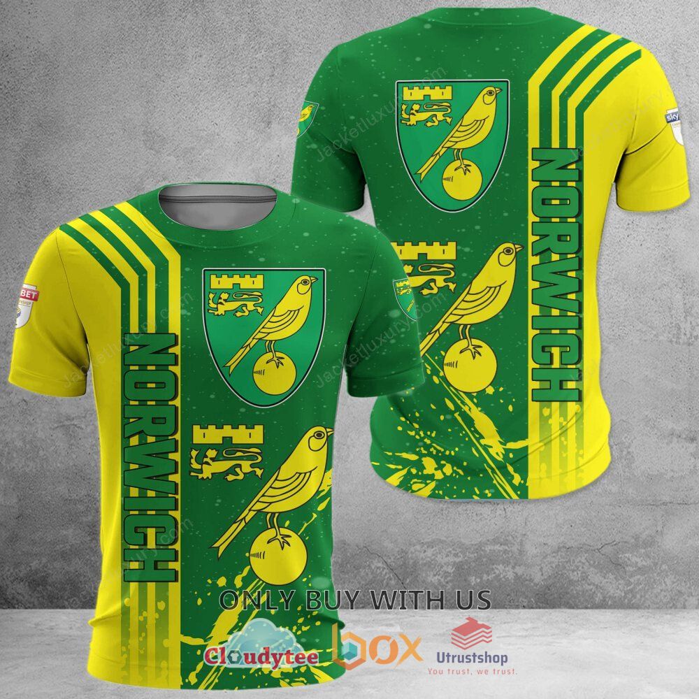 Norwich City FC Logo Auflage T-Shirt V2