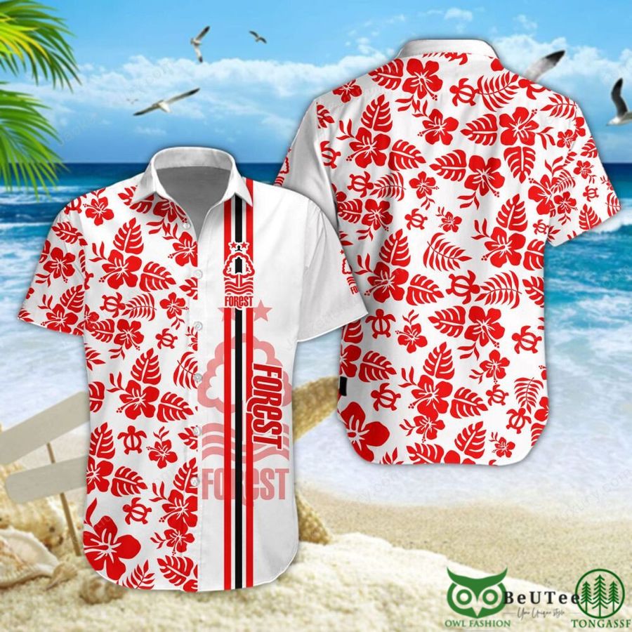 Nottingham Forest FC Blume Leaf Hawaiihemd
