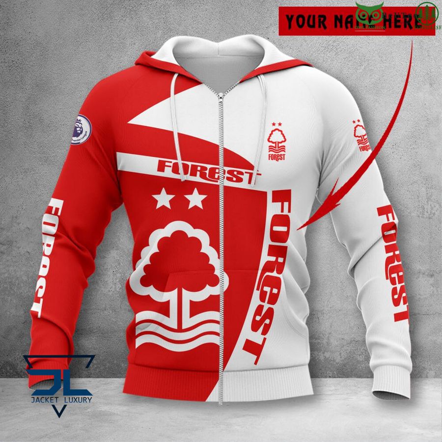 Nottingham Forest FC Individueller Name Logo Reißverschluss-Hoodie