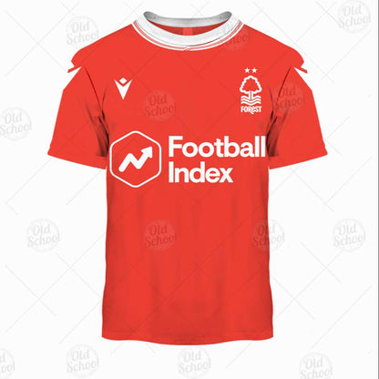 Nottingham Forest FC Individueller Name Nummer Heim Soccer Jersey T-Shirt