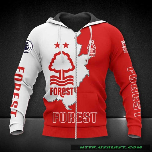 Nottingham Forest FC Logo Auflage Reißverschluss-Hoodie