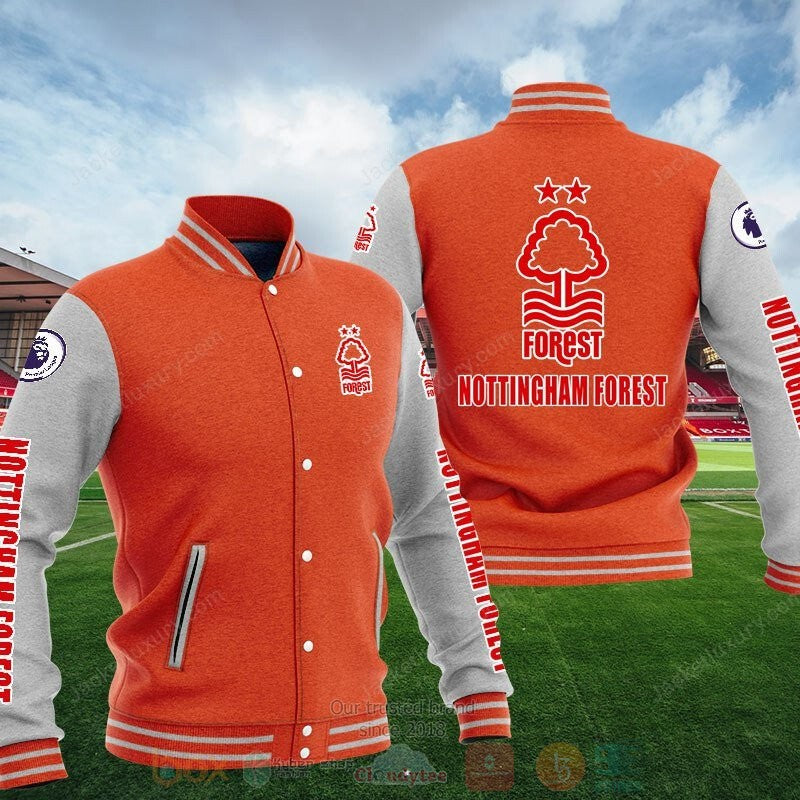 Nottingham Forest FC Orange Grau Collegejacke