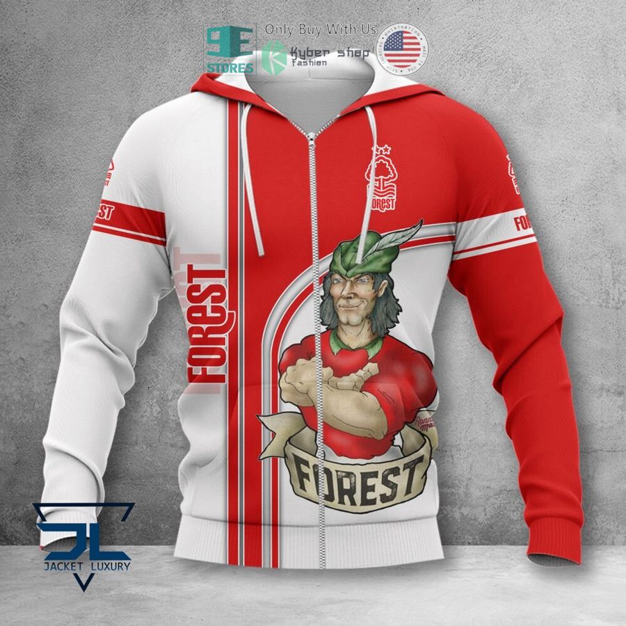 Nottingham Forest FC Robinhood Auflage Reißverschluss-Hoodie