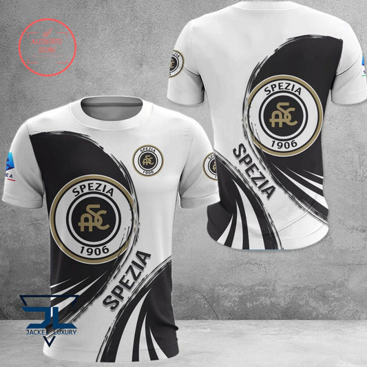 Spezia Calcio Schwarz Weiß T-Shirt