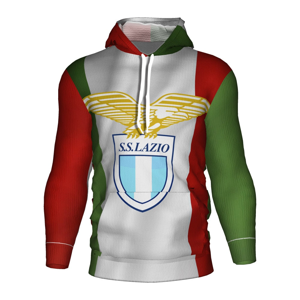 SS Lazio Weiß Rot Moos Grün Kapuzenpullover