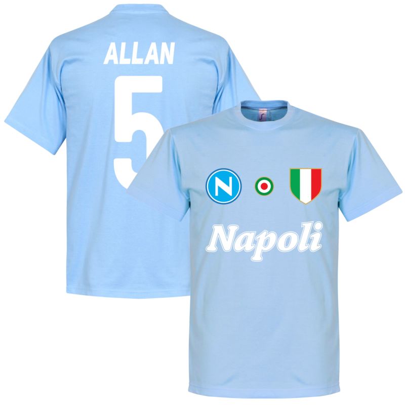 SSC Napoli Allan 5 Team Tee Himmel T-Shirt