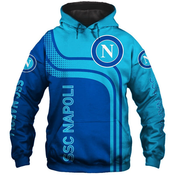 SSC Napoli Blau Licht Blau Kapuzenpullover